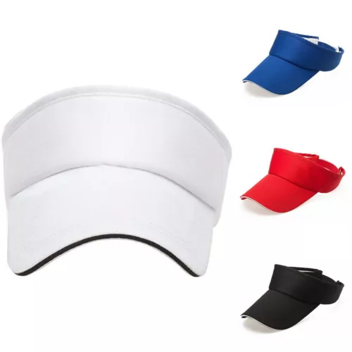 Sun Visor Cap with Peak, adjustable strap - Summer, sports, golf, tennis Cotton~ - Picture 5 of 33
