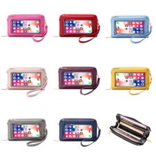Women RFID Blocking Crossbody Phone Purse Touch Screen Wallet Shoulder Strap Bag
