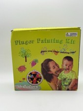 Ubielf's Washable Toddler Finger Painting Kit 36 Color Ink Pad Brushed Stamps