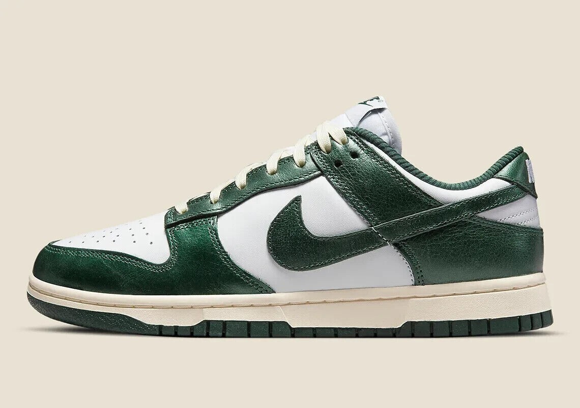 NEW Nike Dunk Low Women Sz 8.5 White/Pro Green-Coconut Milk
