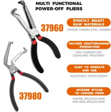 2PCS Electrical Disconnect Pliers Fuel Line Petrol Clip Pipe Pliers Repair Tools