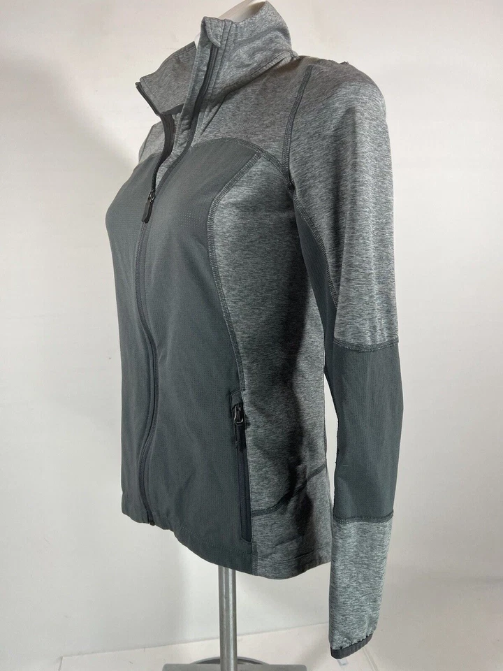 Columbia Camiseta Manga Larga Cremallera Completa Mujer XS Gris Entrenamiento Compresión Ventilada Foto 4 de 4