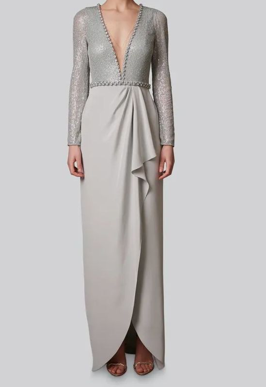 $3540 Jenny Packham Women's Green Veronika Sequined Faux-Wrap Crepe Gown Size 14 | eBay $3540 Jenny Packham Women's Green Veronika Sequined Faux-Wrap Crepe Gown Size 14 | eBay