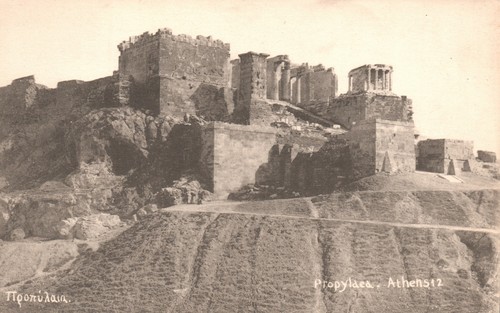 Vintage Postcard Propylaea Historical Landmark Ancient Greek Athens Greece