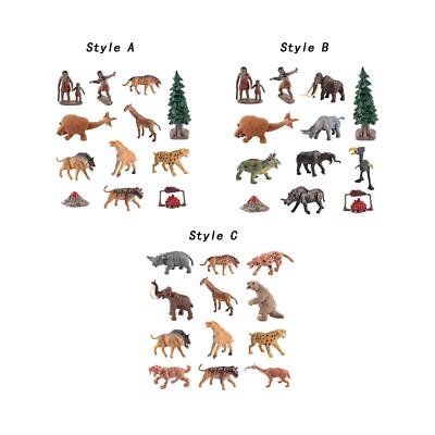 12x Mini prähistorisches Tiermodell antike Biologie Modell Simulation Tortenaufleger