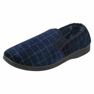 Herren Spot On Kariert Hausschuhe - M.RS.62