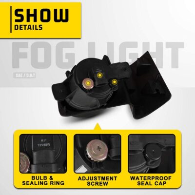 Pair For 2007 2008 Nissan Maxima Fog Light Clear Lens +Wiring