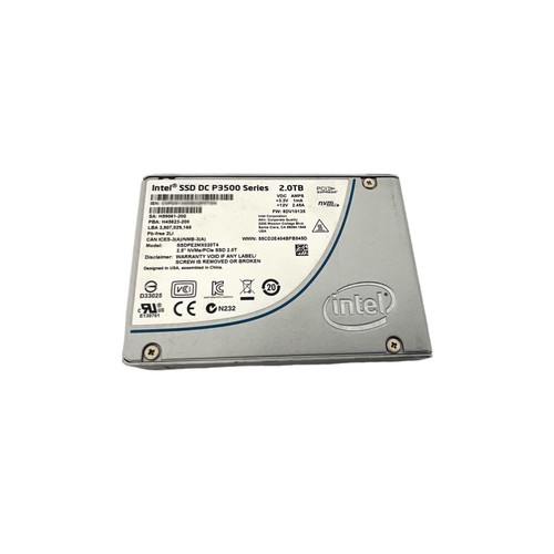 2TB NVMe SSDPE2MX020T4 Intel U.2 2.5 Enterprise Drive 430K IOPS PCIe 3.0 x4 - Afbeelding 3 van 8