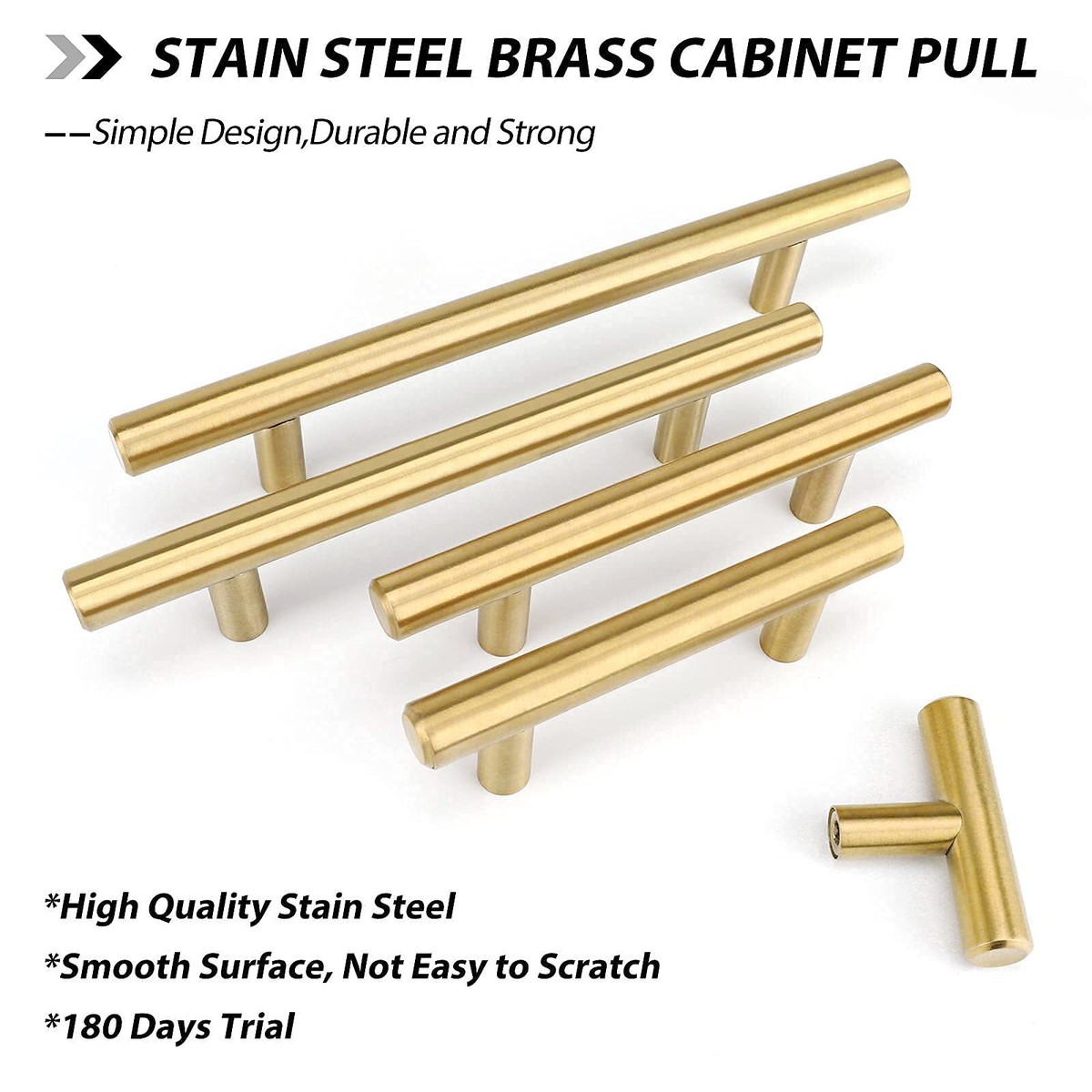 Worgeous Single Hole Drawer Handles Decorative Cabinet Knobs For Dressers Wardrobes Kitchen Cabinets Brass Hardware Easy To Install - View #10
