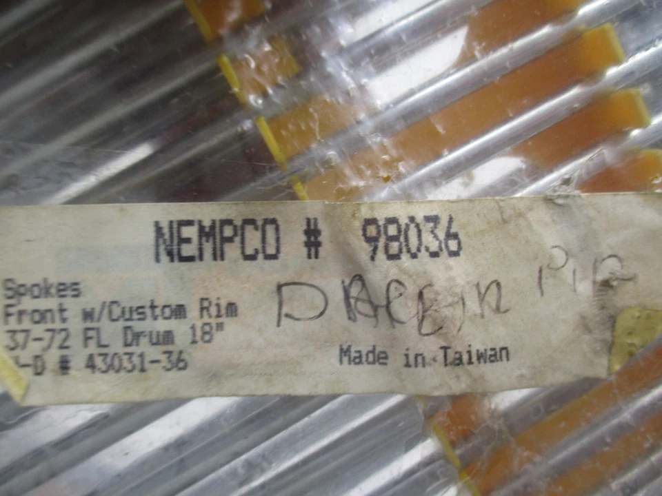Harley Davidson Nempco передний заказной обод спицы 37-72 FL барабан 18» 43031-36 - Изображение 3 из 4