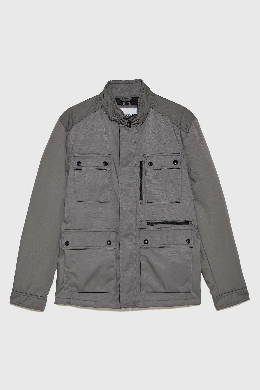 New Zara Water Repellent Puffer Jacket S Gray shirt jeans coat sweater overshirt