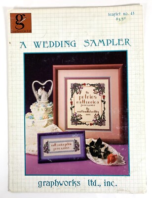 Graphworks Faltblatt Nr 43 A Hochzeit Muster Kreuzstichkarte 1987