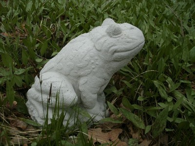 Large Smiling Cement Sitting Frog Garden Art Concrete Statue Jumbo