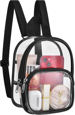 Clear Mini Backpack Stadium Approved for Girls, Concert, Festival, Sport Events