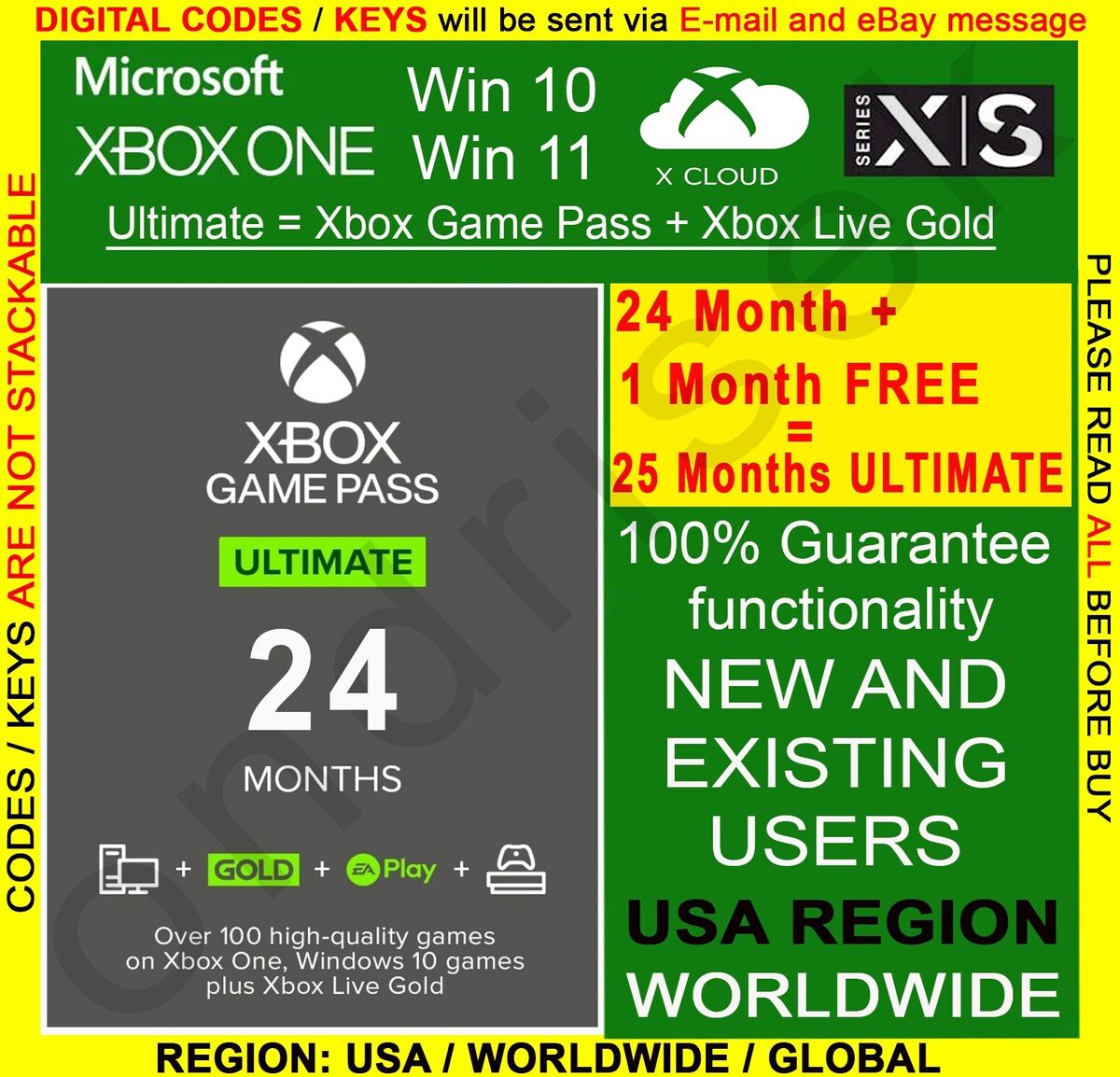 24 Months Xbox Game Pass Ultimate + Live Gold + Game Pass