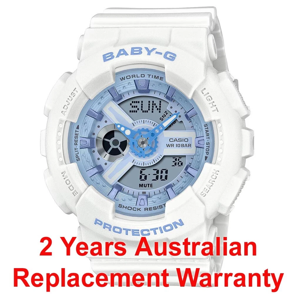 CASIO BABY G WATCH BA 110XBE 7A WHITE BLUE NEW VERSION BA 110BE