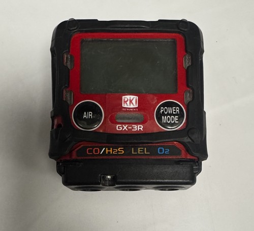 RKI Instruments GX-3R 4 Gas Monitor Detector CO H2S LEL O2 Powers On Pre-Owned