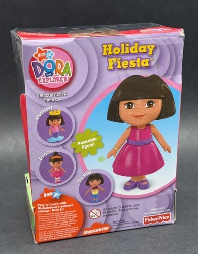 Dora La Exploradora Fiesta de Vacaciones Figura Muñeca Fisher Price 5” - DE COLECCIÓN 2006 NUEVO - Imagen 2 de 4