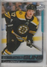 18-19 RYAN DONATO RC UPPER DECK S1 YOUNG GUNS CLEAR CUT ROOKIE #225 BRUINS