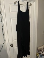 Lulu’s Elegant Black Dress Size Large Sleeveless