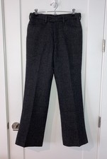 Vintage Prada Grey Charcoal Wool Straight Leg Trousers