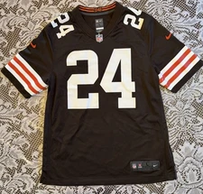 CLEVELAND BROWNS / CHUBB - On Field Nike  Large Men’s Jersey