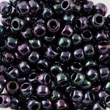 8/0 TOHO ROUND Amethyst Gun Metal Seed Bead 8g