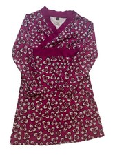 Tea Collection Girls Size 5 Pink Floral Long Sleeve Wrap Top Cotton