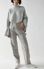 Free People We The Free "Kyo" Carpenter Corduroy Pants Size 0 Taupe
