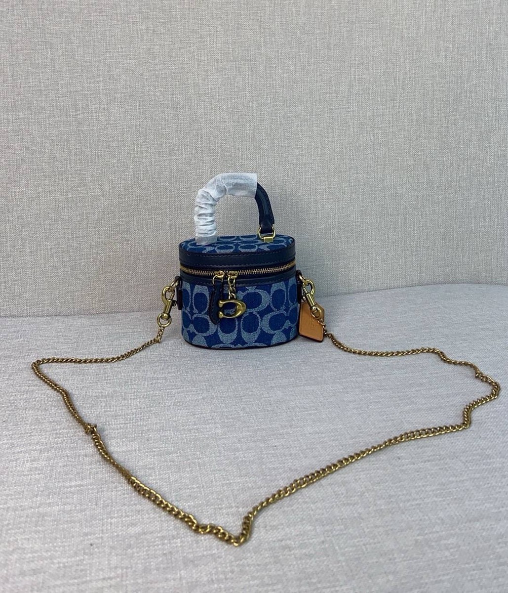 Coach Official Trail Crossbody 12 Signature Denim Blue CT097