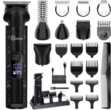 Hatteker 8-in-1 Mens Grooming Kit - Zero-Gap T-Blade Trimmer, IPX7 Waterproof...