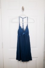 Victoria's Secret Blue Jersey Dress, Lingerie Sleep Stretch Soft S