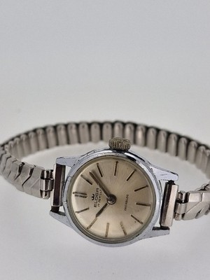 Vintage Eloga Ladies Swiss Manual Wind Watch Silver Tone - Spares/ Repair