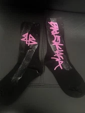 Balenciaga Logo Socks -Pink/Black Unisex- New without tag