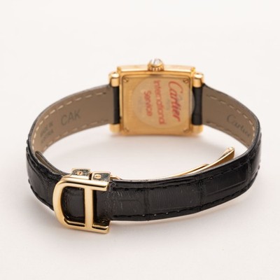Cartier Watch Paris Trocadero Lady Factory Diamond Bezel 20mm 18K