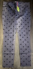 NEW White Stuff Grey Black Spotty Skinny Jeans Labelled 18 Polka Dot suit 16-18