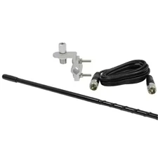 Mirror Mount Fiberglass CB Antenna Kit in Black, 3 Ft.