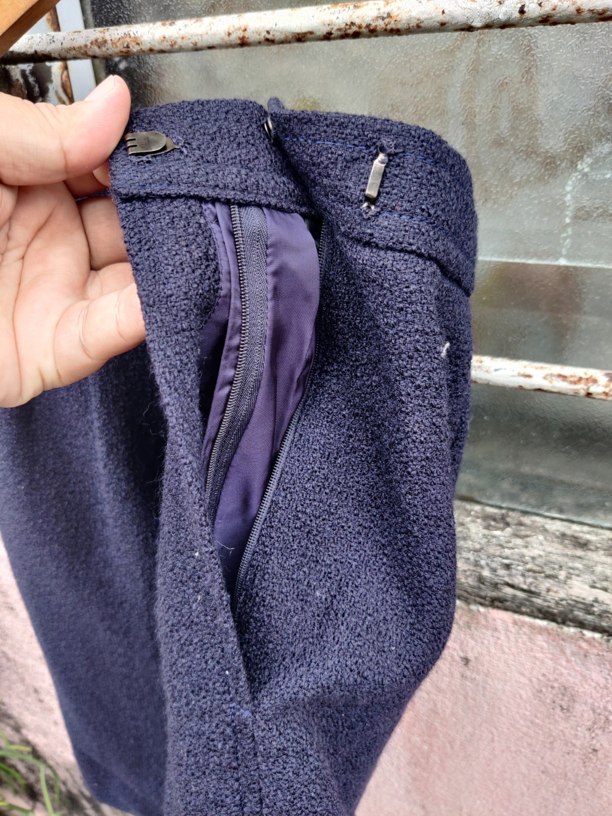 Gonna corta vintage archivio Yves Saint Laurent designer di lusso taglia 25