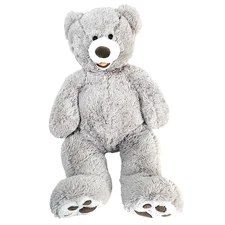 Hugfun International Large Teddy Bear Plush Gray Stuffed Animal Soft 27.5"