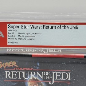Super Star Wars Return of the Jedi Super Nintendo SNES PSA CIB Graded 9.0 JVC