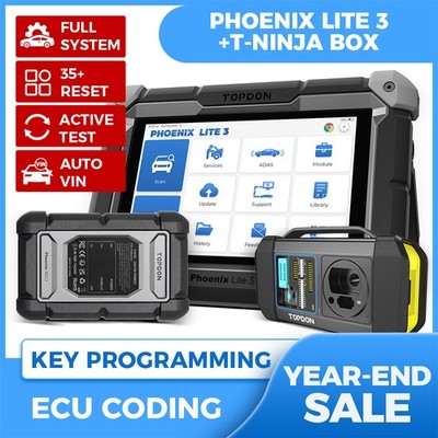 2026 TOPDON Phoenix Lite3 + T-Ninja Box Ultra Diagnostic Scanner Key Programmer