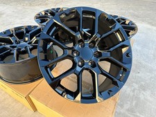 2026 22 Black Set Of 4 Wheels Chevy Silverado Tahoe Suburban Gmc Sierra Yukon