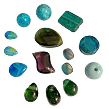 Lot Of Glass Beads All Shapes All Sizes For Jewelry Making Crafts