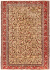 Traditional Vintage Hand-Knotted Area Rug 4'9" x 6'9" Oriental Wool Carpet