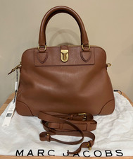 Authentic Marc Jacobs Brown Leather Whitney Bag with Removable Strap + Dust Bag 