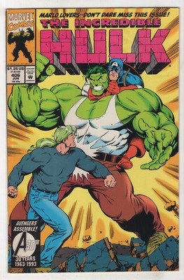 The Incredible Hulk #406 (Jun 1993, Marvel) [Captain America] David, Frank H