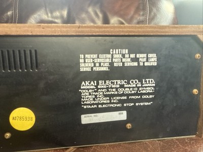 Akai GXC-710D Cassette Tape Deck Vintage Creasing Tapes As-Is | eBay