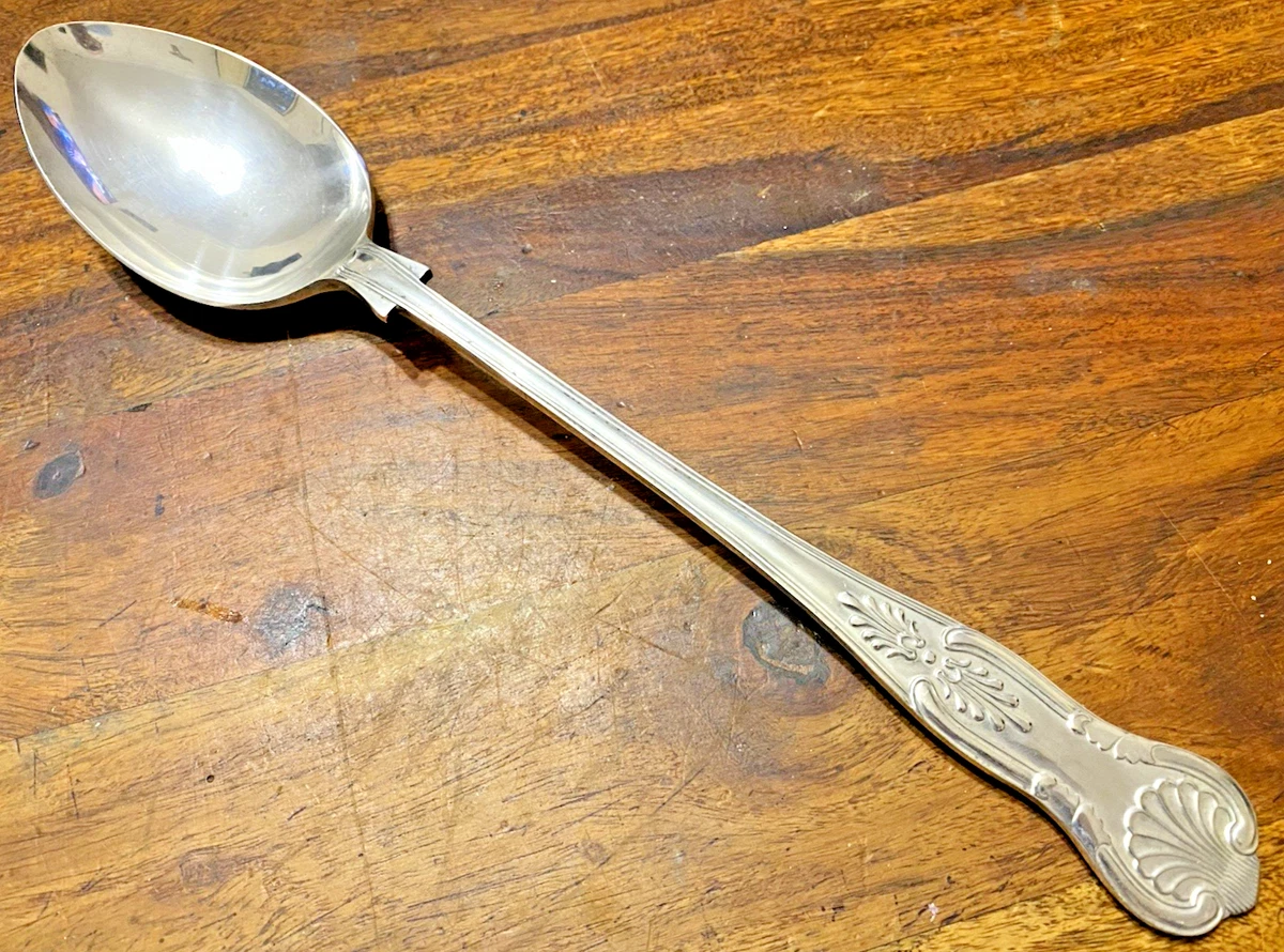 Vintage Sheffield Silver Plated "Kings Pattern" Basting Spoon - 33cm Length