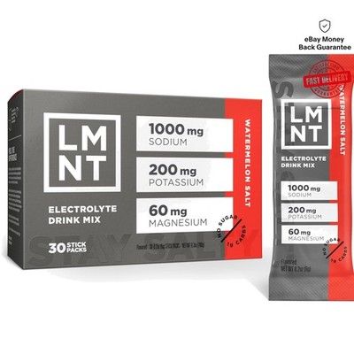 LMNT Watermelon Salt Electrolytes - 30 Sugar-Free Sachets for Active Lifestyles