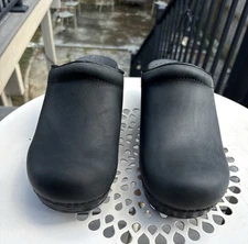 Dansko Sonja Mule Women Size 38 EU Black Slip On Clog Nurse Shoes- Store Sample